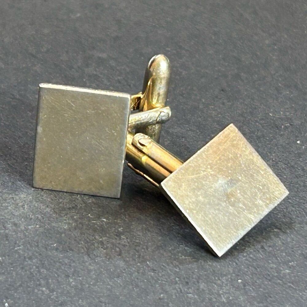 Swank Vintage Rectangular Cufflinks Signed Geomet… - image 2
